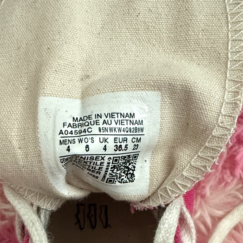 Chuck Taylor 70 Converse Pink Canvas High-Top Sneakers - Picture 7 of 8